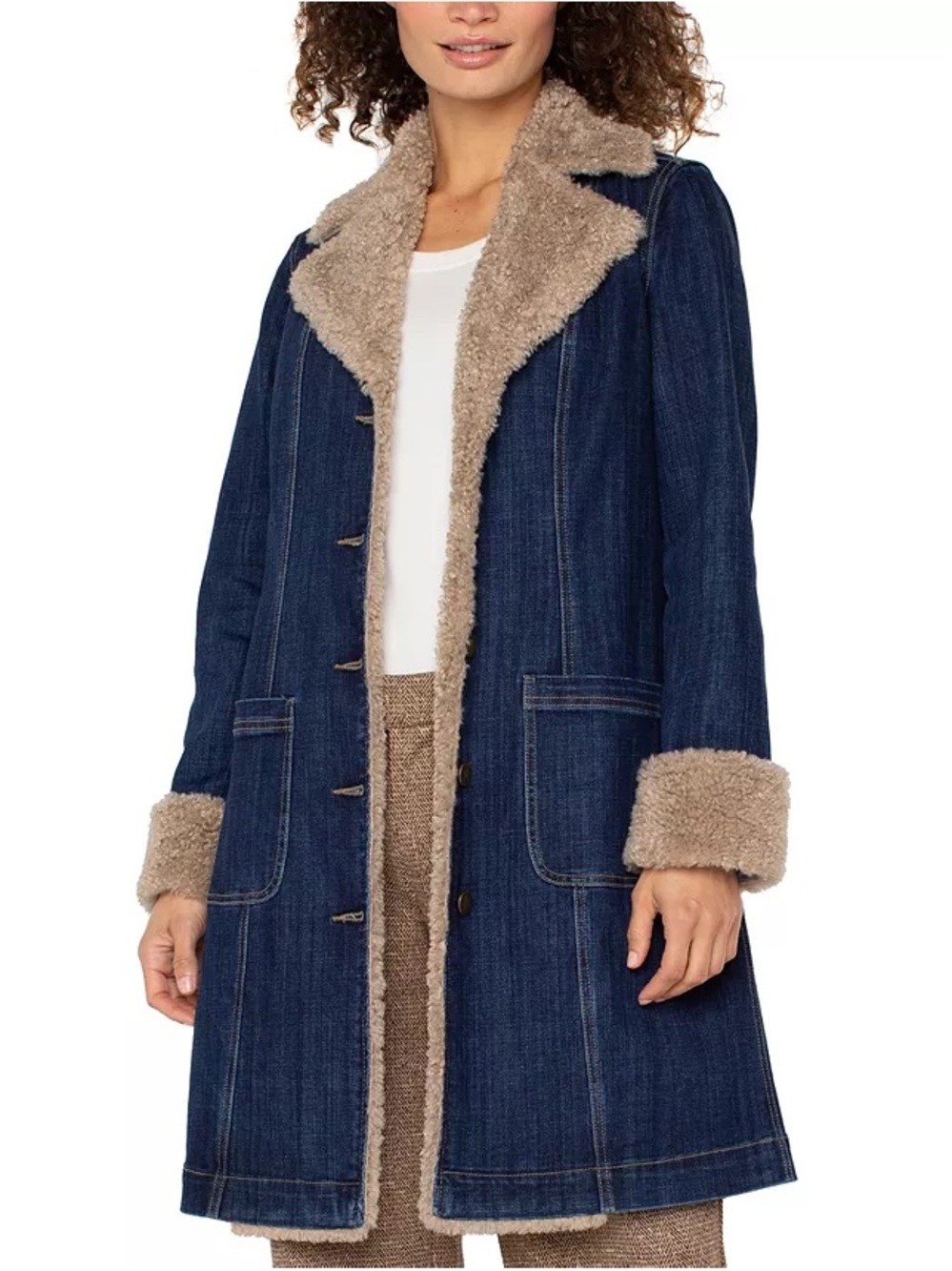 LIVERPOOL SHERPA TRIMMED NOTCH COLLAR JACKET